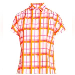 ❤️ NWOT! CALIBAN PLAID POPLIN BUTTON DOWN SHIRT / TOP, 6